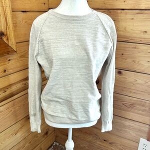 J. Crew Slim Cream Sweater Linen Cotton Womens Small Quiet Luxury Minimalist Top